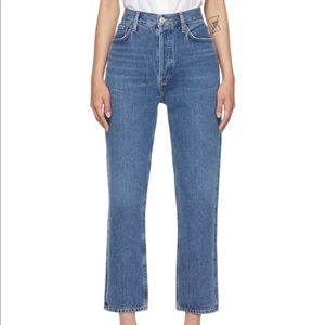 AGOLDE Riley High Rise Straight Crop Denim 30